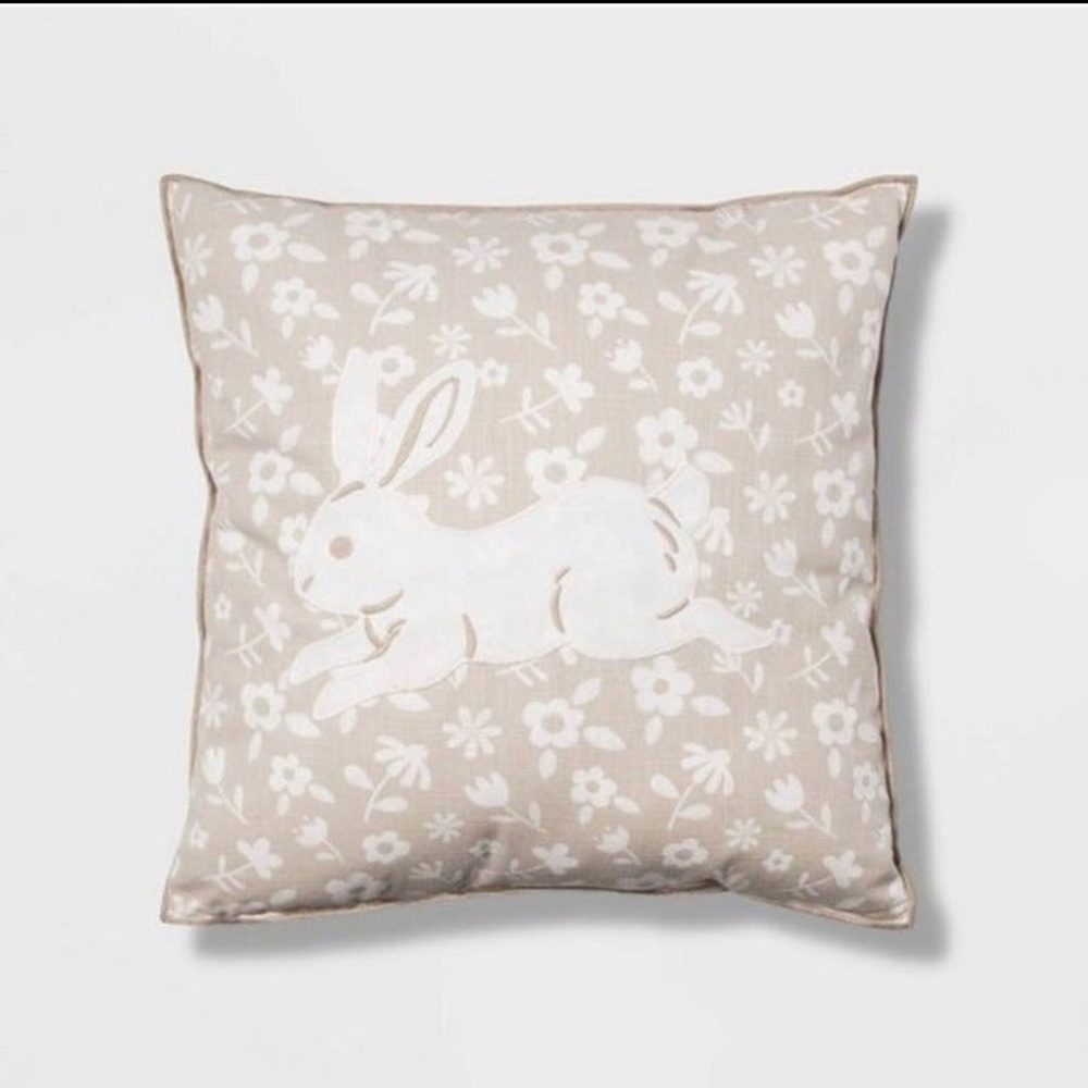 Target Spritz Floral Bunny Square Throw Pillow